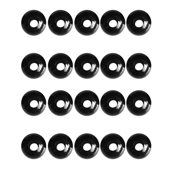 FVDPWYE 20 Pieces Black Plastic Elastic Shock Cord Drawstring Rope Toggle Ball End Lock