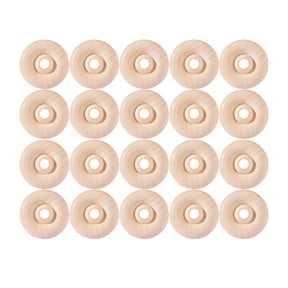 FVDPWYE 20 Pieces Slab Wooden Wheels 2" Dia Toy Wheels for Cars Model Carft Projects
