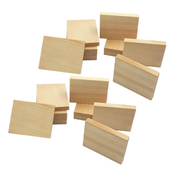 FVDPWYE 20 Pieces Unfinished Wood Board DIY Crafts Versatile Crafting Home Projects Blocks Wooden Planks for Carvings Party Ornaments