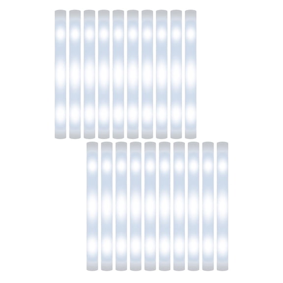 FVDPWYE 20 Pieces of Foam Sticks Light Up Sticks Lighting Rods of Rod Favors for New Year Raves Birthday Concerts , Red