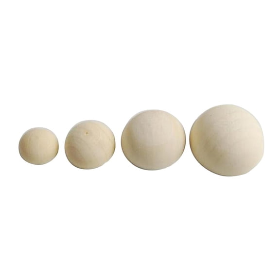 FVDPWYE 200Pcs 15mm + 200x 20mm Split Unfinished Half Wood Balls for DIY Projects
