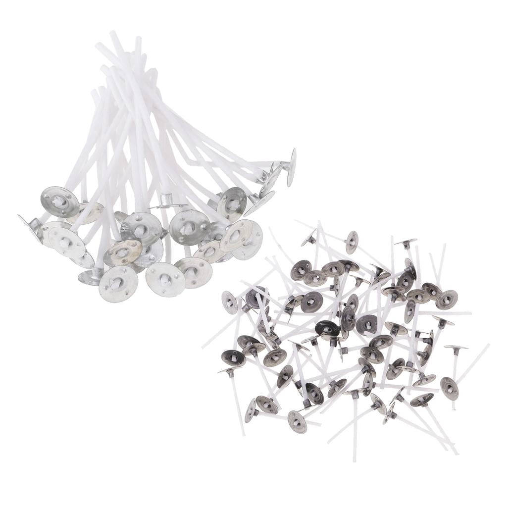 FVDPWYE 200Pcs Low Smoke Candle Wicks w/ Tabs 30mm 70mm for DIY Scented Candles Making