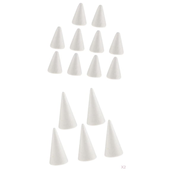 FVDPWYE 20pcs Blank White Styrofoam Crafts Foam Cone Balls For Hobby Modeling DIY Toys