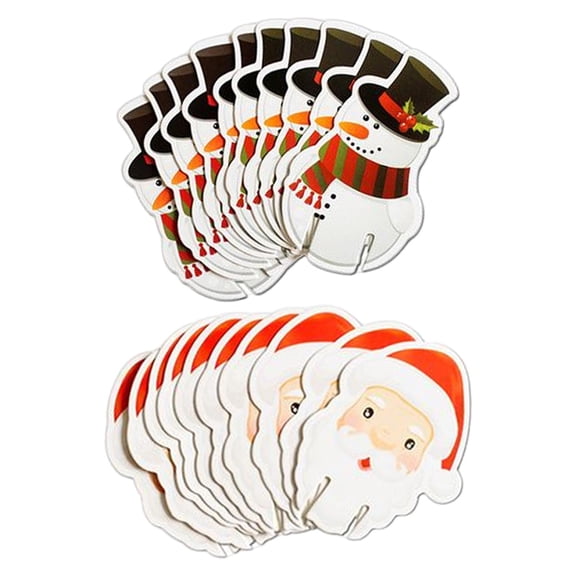 FVDPWYE 20x Name Card Cup Place Card Pearlescent Table Setting Decoration Desktop for Snowman and Santa Claus