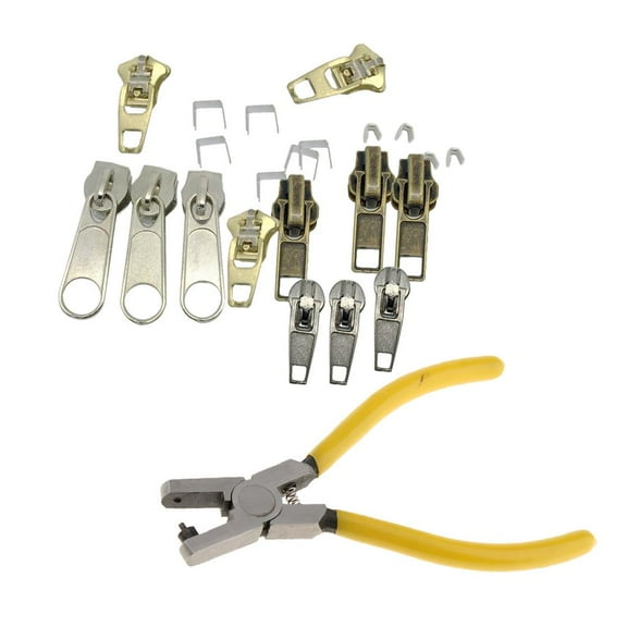 FVDPWYE 22pcs Universal Zipper Fix Zip Slider Rescue Instant Repair Kit + 1Pc Pliers