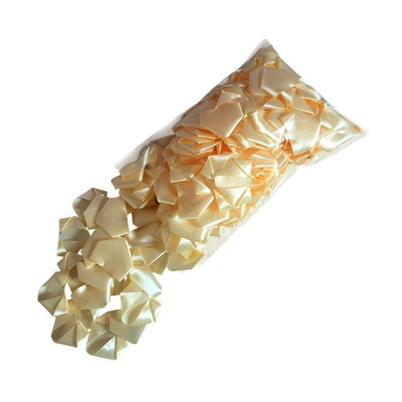 FVDPWYE 234 Pieces Premade Satin Ribbon Rose Petals Everlasting Floral Bouquets Creative Beige