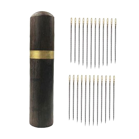 FVDPWYE 24 Pack Sewing , Embroidery Large Eye Stitching for Quilting Darning Bead Loom Black_Golden Needles