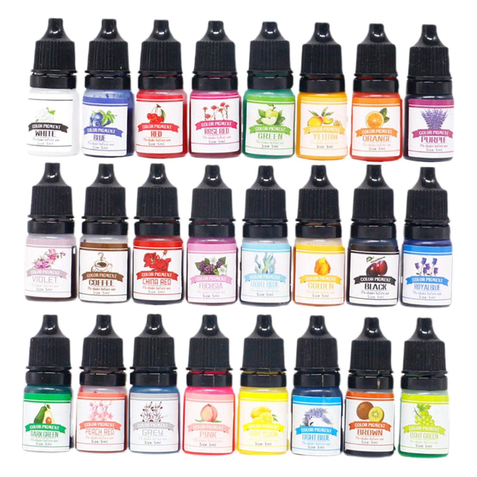 FVDPWYE 24Pcs Inks Concentrated Epoxy Resin Colorant Liquid Colorant Accessories DIY Kit