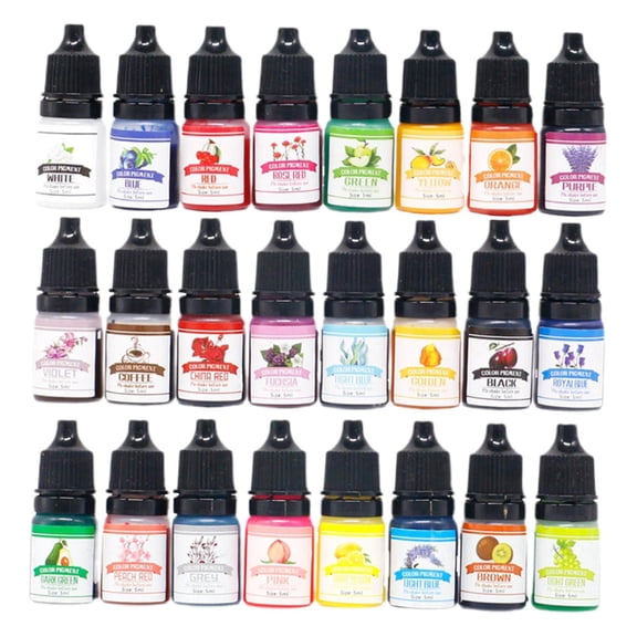 FVDPWYE 24Pcs Inks Concentrated Epoxy Resin Colorant Liquid Colorant Accessories DIY Kit