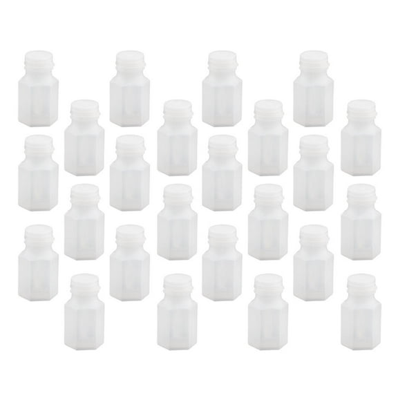 FVDPWYE 24pcs Hexagon Plastic Empty Bubbles Blowing Bottles Party Favor Table Decor