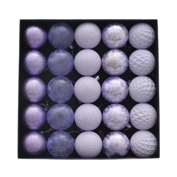 FVDPWYE 25Pcs Xmas Tree Baubles, Hanging Balls, Reusable Christmas Tree Decorations Balls for Holiday Celebration Backyard Decorative Violet