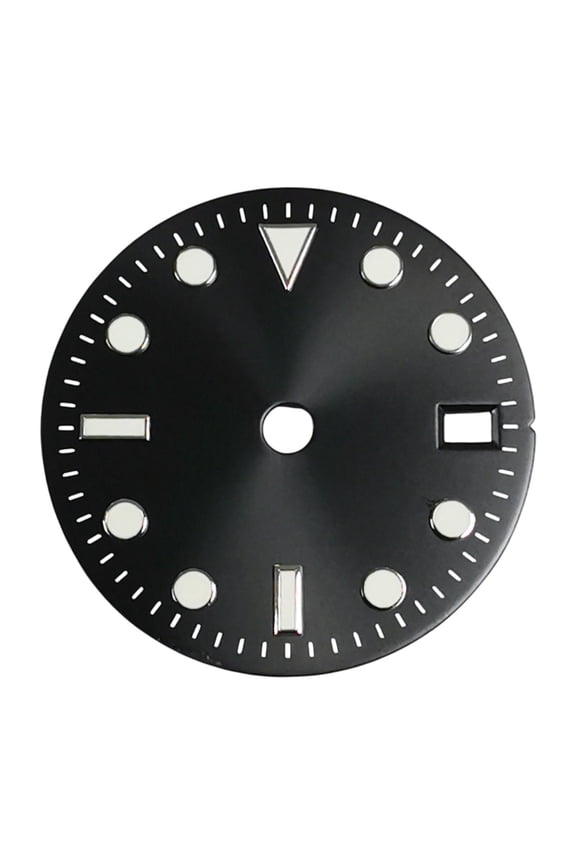 29 mm Watch Dial Green Luminous Modification Repairing Stylish Metal Lightweight Black