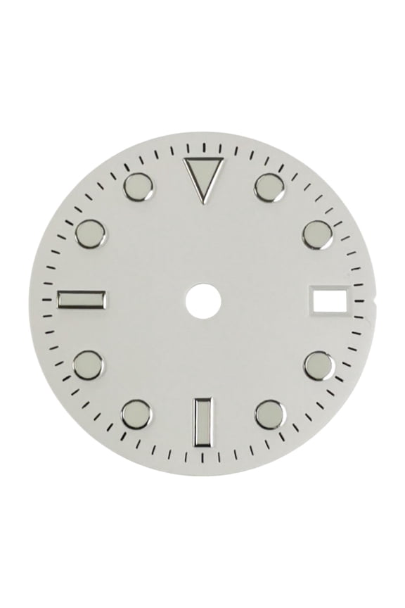29 mm Watch Dial Green Luminous Modification Repairing Stylish Metal Lightweight White