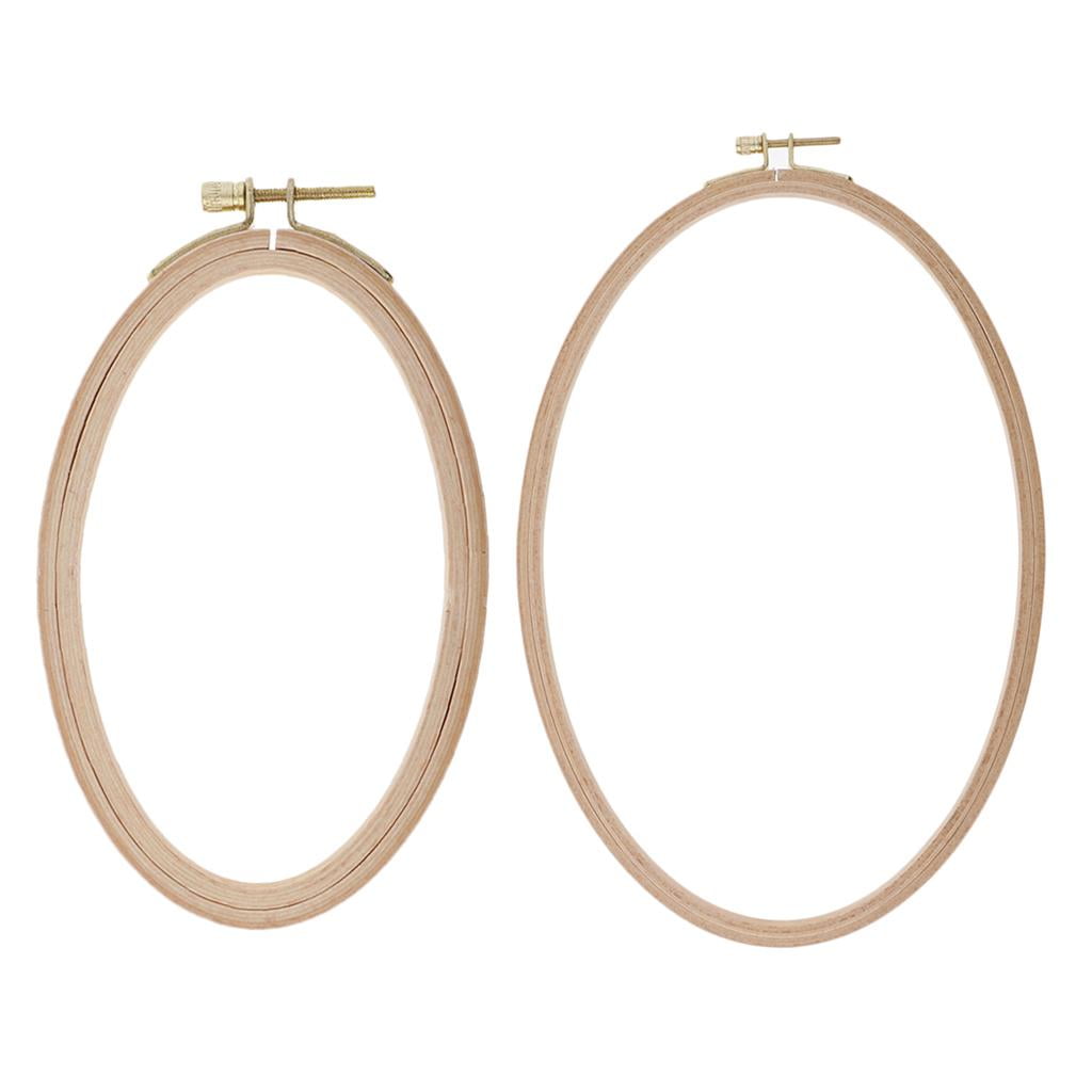 FVDPWYE 2Pack Embroidery Hoop Frame Natrual Wood Cross Stitch Hoop DIY Handmade Tool