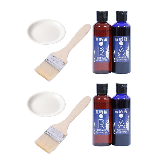 FVDPWYE 2Pc Jacquard Cyanotype Set Blueprint Dry Blue Printing DIY Kit Photography Craft