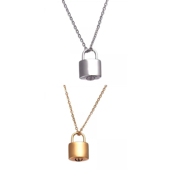 FVDPWYE 2Pcs Mini Padlock Cremation Urn Necklace Cremation Keepsake Charm Decorative