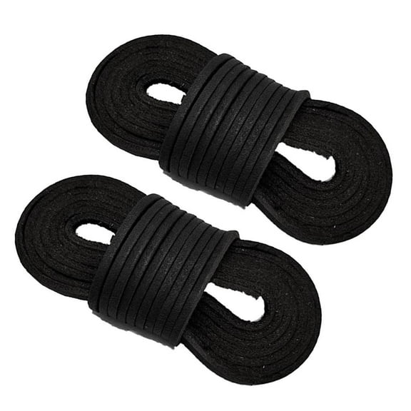 FVDPWYE 2pcs Cowhide Leather Shoelaces Shoe String Boot Shoe Laces Cord 72 X 0.1inch