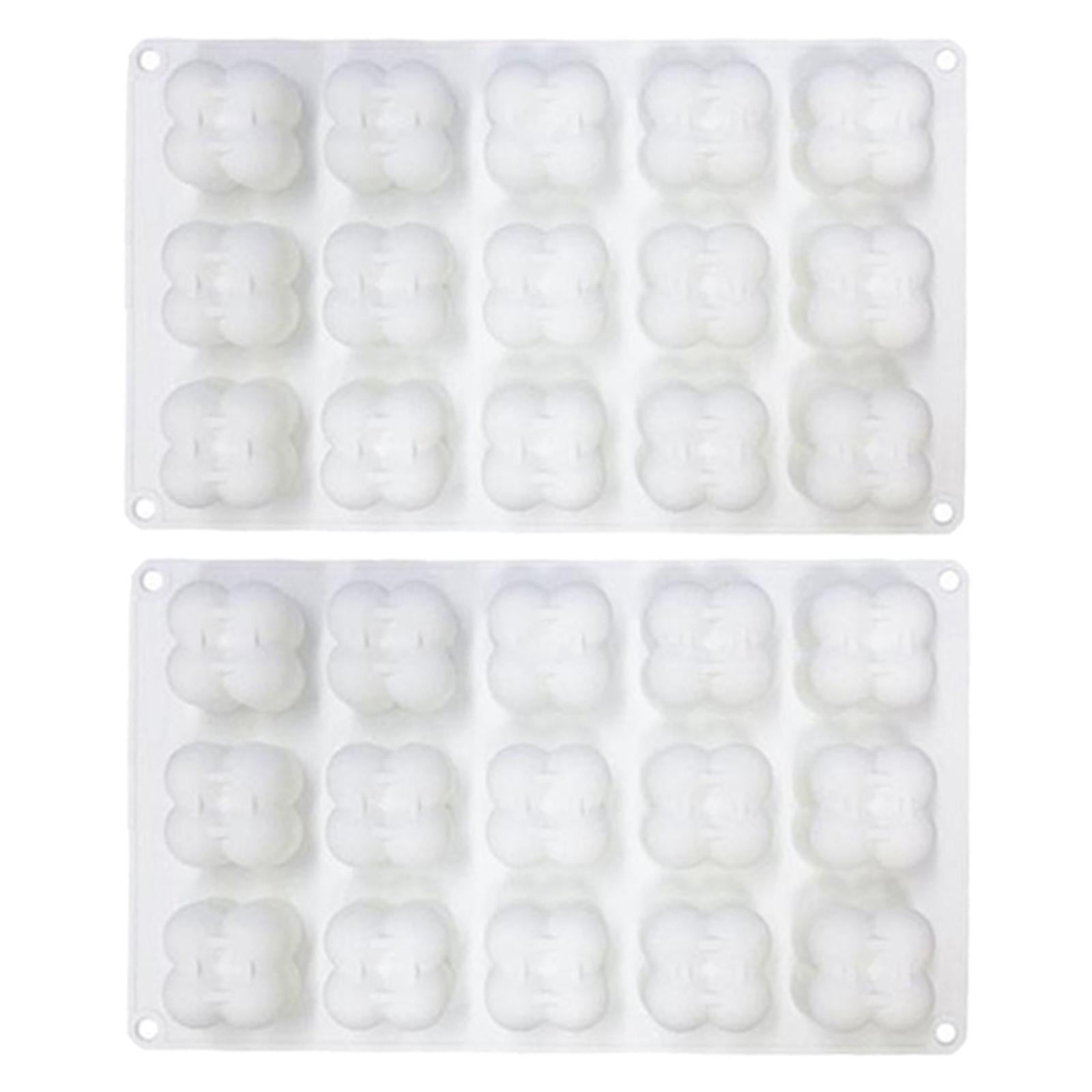FVDPWYE 2pcs Silicone Cube Candle Mold Bubble Cube Candles Wax Plaster Ornaments