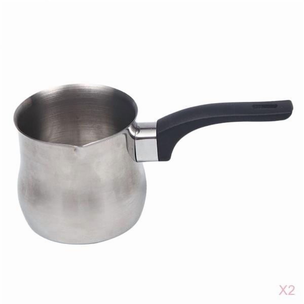 FVDPWYE 2pcs Stainless Steel Pouring Pot Candle Making Pot Jug For Melting Wax 650ml
