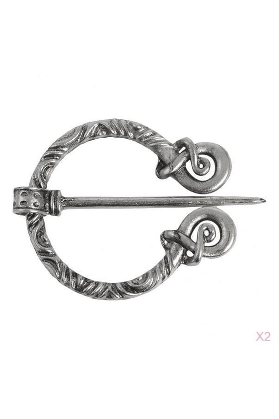 2x Buttons Badges Viking Brooches Medieval Clasp Fibula Badge Sweater Jackets