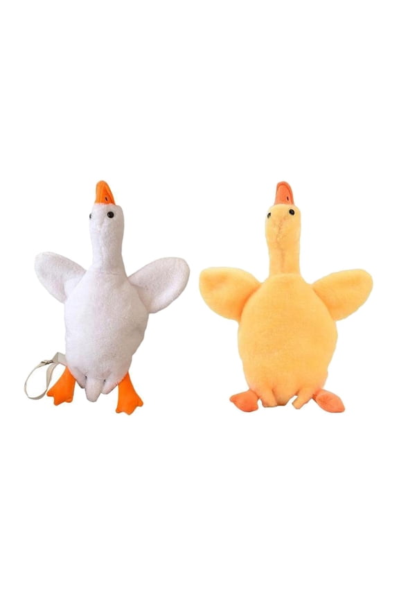 2x Cartoon Duck Shoulder Bag Soft Fleece Bags Shoulder Handbag