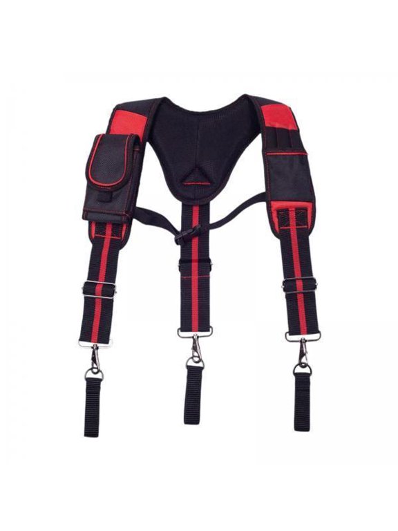 2xTool Belt Suspender Tool Hanging Work Belt Brace for Plumber Farmer Handymen Red