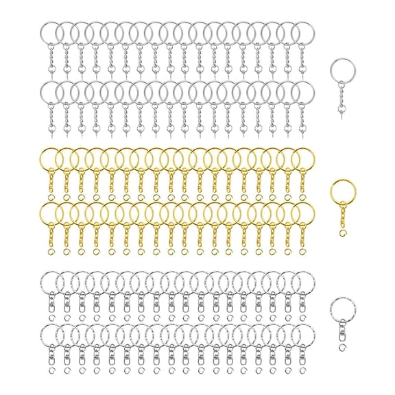 FVDPWYE 3 Pieces Keyring with Eye Screw Metal Hoop Loop Connector Rings 25mm Diameter
