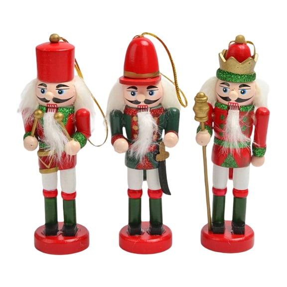 FVDPWYE 3 Pieces Nutcracker Figurine Sculpture Photography Props Collectible Gift Statue