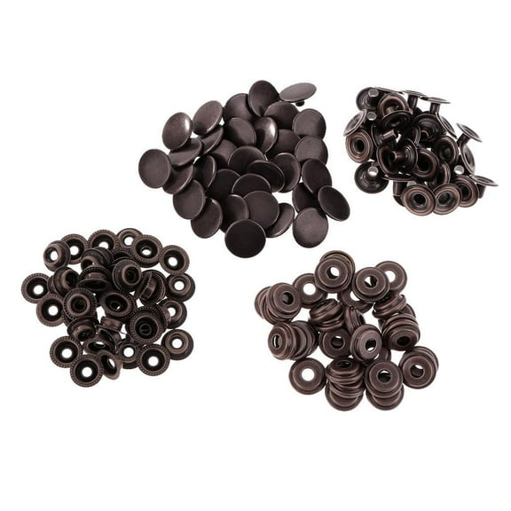 FVDPWYE 30 Sets Metal Press Studs Snap Fasteners Leather Buttons Rapid Rivet Buttons DIY 15mm