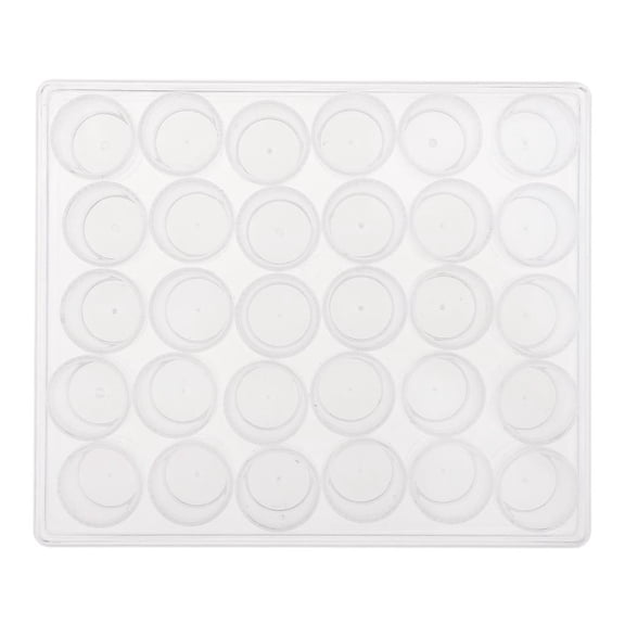 FVDPWYE 30Slots Small Parts Cosmetic Samples Mini Round Bottle Jar Storage Container Box