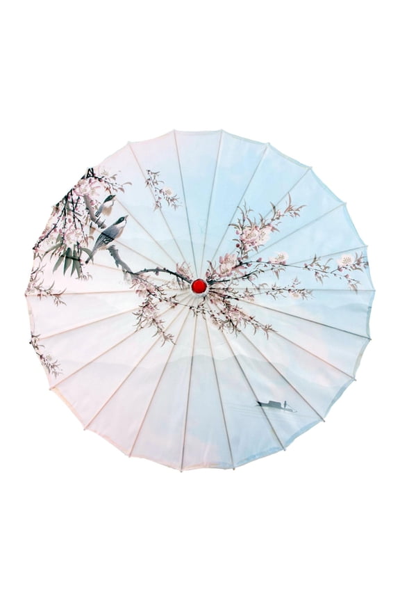 32" Chinese Oiled Paper Umbrella Parasol, , Silk Cloth Women Umbrella, Classical Style C