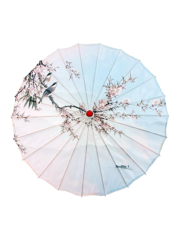 32" Chinese Oiled Paper Umbrella Parasol, , Silk Cloth Women Umbrella, Classical Style C