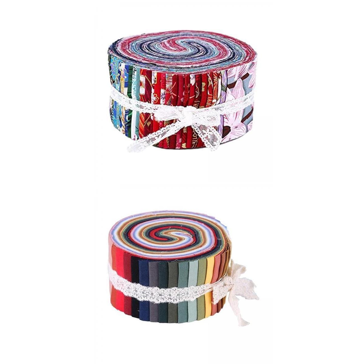 FVDPWYE 36Pcs Fabric Strips Jelly Rolls 2.5 Inch Sewing Quilting DIY Craft Fabric