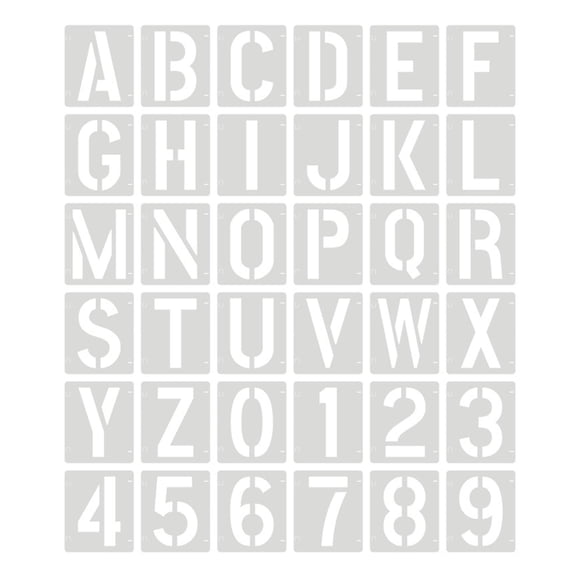 FVDPWYE 36Pieces Letter Stencil Decoration Multipurpose Wall Painting Templates Alphabet