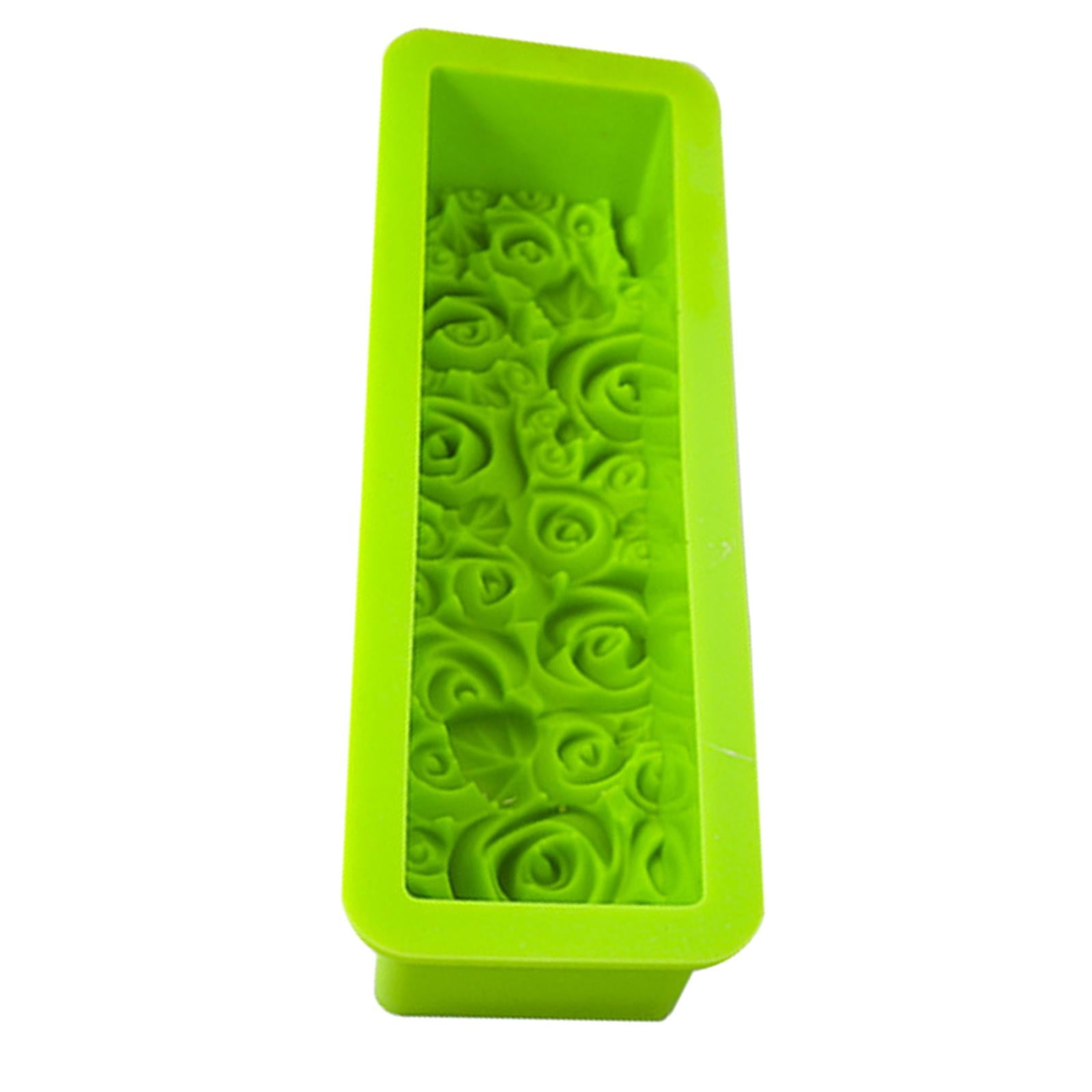 FVDPWYE 3D Silicone Mold Craft Wedding Candle Mould Rectangular Embossed DIY Handmde for green