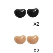 FVDPWYE 4 Pairs Self-adhesive Silicone Bra Insert Pads Push Up Breast