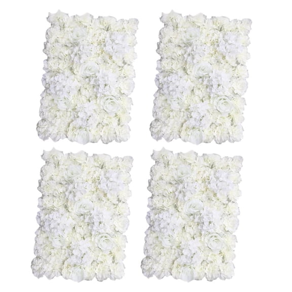 FVDPWYE 4 Pieces Artificial Rose Flower Wall Panels, Wedding Background Main Road