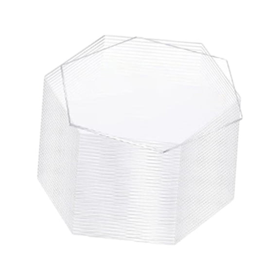 FVDPWYE 40 Pieces Clear Acrylic Place Cards Blank Hexagon Table Number Cards for Wedding
