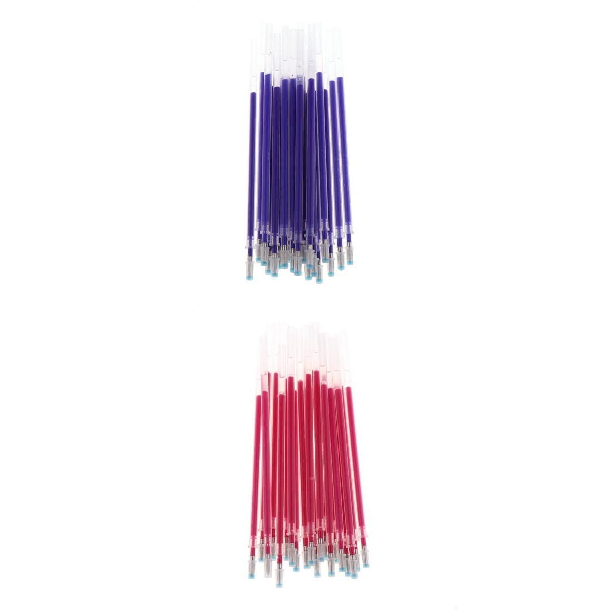 FVDPWYE 40 Pieces High Temperature Disappearance Leather Marker Pen Red + Blue