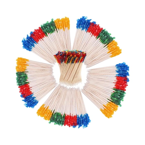 FVDPWYE 400Pcs Cocktail Picks Fancy Colored Appetizer Picks for Club Food Sandwiches