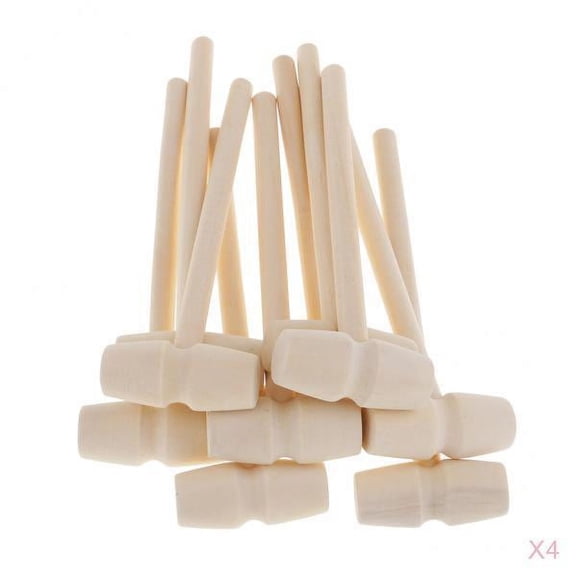 FVDPWYE 40x Mini Wooden Mallet Leather Crafts Carving Stamping Hammer Hand Tools DIY