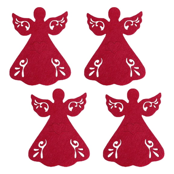 FVDPWYE 4Pcs Christmas Silverware Holders Set Tableware Forks Pockets Bags Pockets Forks Style B