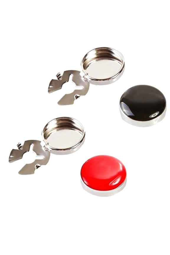 4Pcs Metal Cufflinks Ordinary Shirts Decor, Business Wedding Party Suit Delicate Black and Red