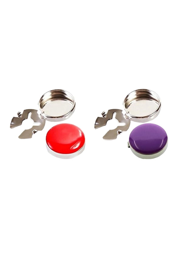 4Pcs Metal Cufflinks Ordinary Shirts Decor, Business Wedding Party Suit Delicate Red and Violet