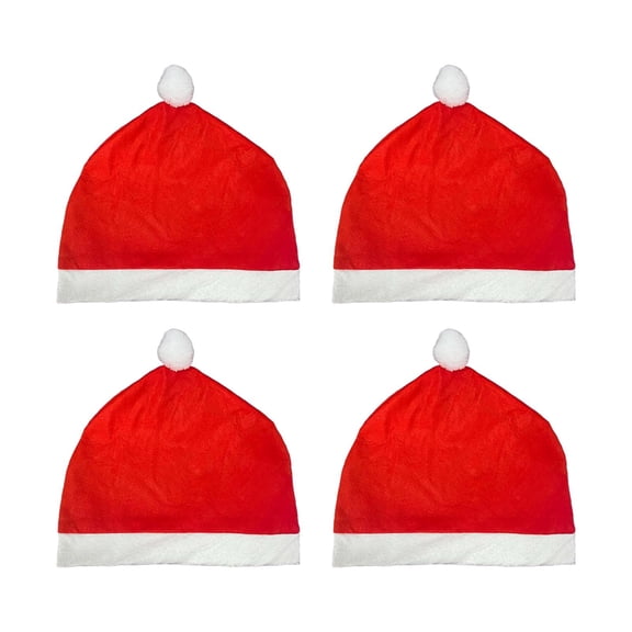 FVDPWYE 4Pcs Santa Hat Car Headrest Covers, Christmas Car Decoration Props Universal for