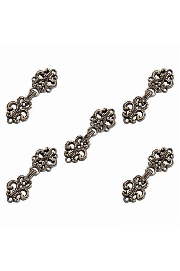 4x5Pcs Cloak Clasp Fasteners Clasp Closure Buttons for Costumes Sweater Outfit Bronze