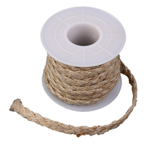 FVDPWYE 5 Meter Jute Burlap Braided String Hessian Ribbon Rope for Wedding Christmas A