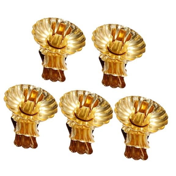 FVDPWYE 5 Pieces Candle Clips Candlestick Holder Clamps Bar Churches Christmas Tree Candle Clips for Parties Anniversaries Decorative A