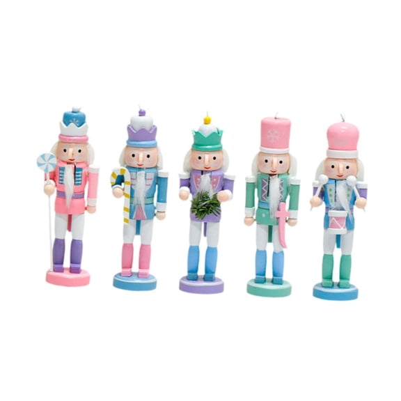 FVDPWYE 5 Pieces Christmas Nutcracker Figurines Puppets Christmas Gifts Statues Creative