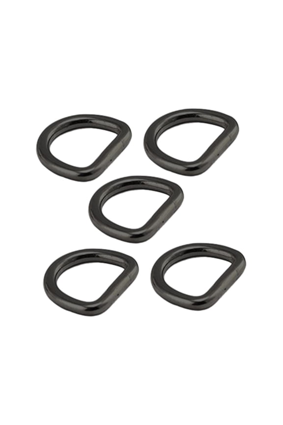 5 Pieces D Rings D Shape Buckle Seamless Ring Solid Cast Metal Loops Buckles for 0.3cmx1.5cmx1.2cm